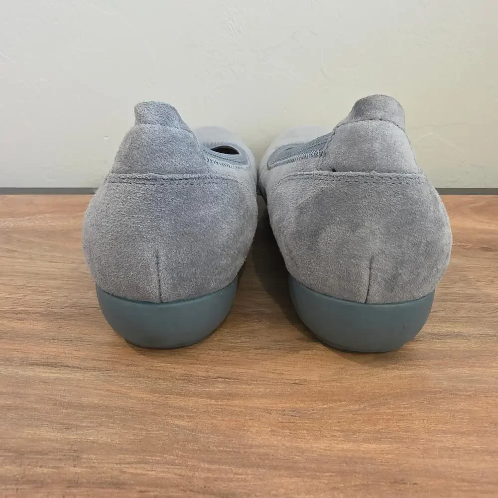 Dansko Kristen Ballet Flats Womens EU 39 Dusty Blue Suede Comfort Slip On Shoes